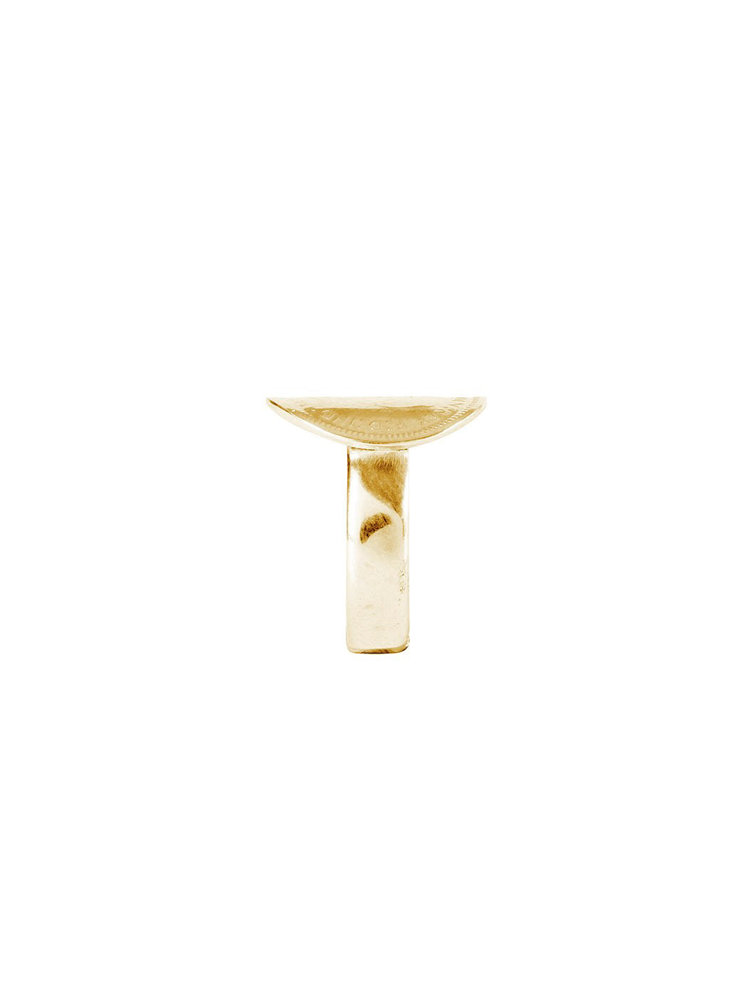 Fiorina Jewellery Gold 3p Bent Pinkie Ring Side View