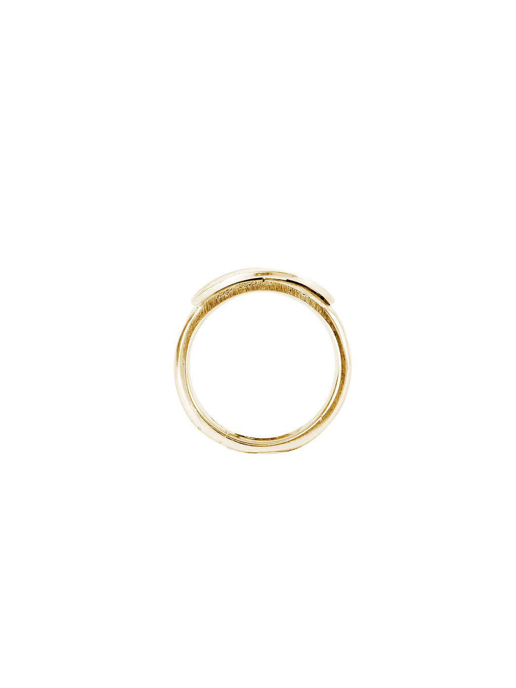 Fiorina Jewellery Gold 3p Bent Pinkie Ring Side View 1