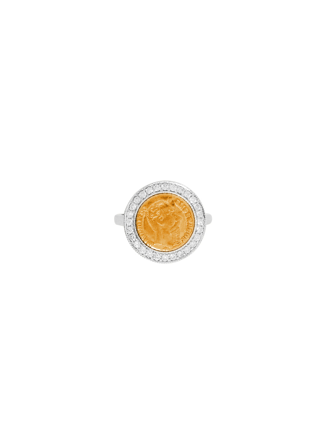 Fiorina Jewellery Gold Button Pinkie Ring