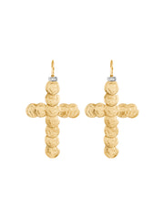 Fiorina Jewellery St Liberus Gold Cross Earrings