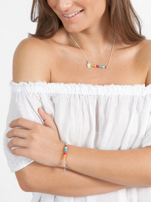 Fiorina Jewellery Silver Friendship Necklace Chakra Model