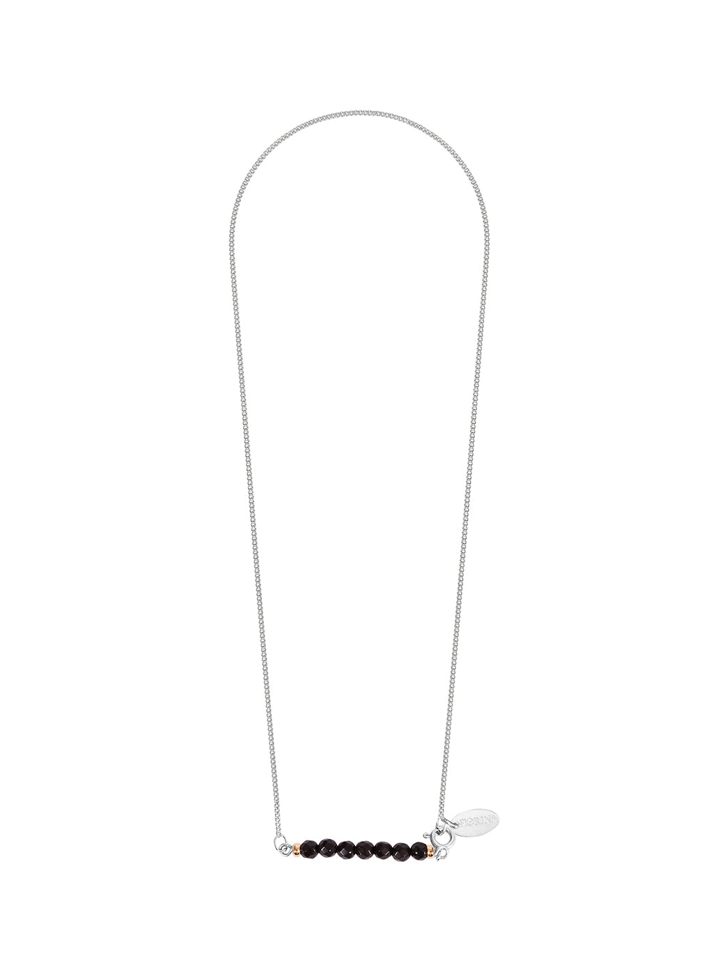 Fiorina Jewellery Silver Friendship Necklace Black