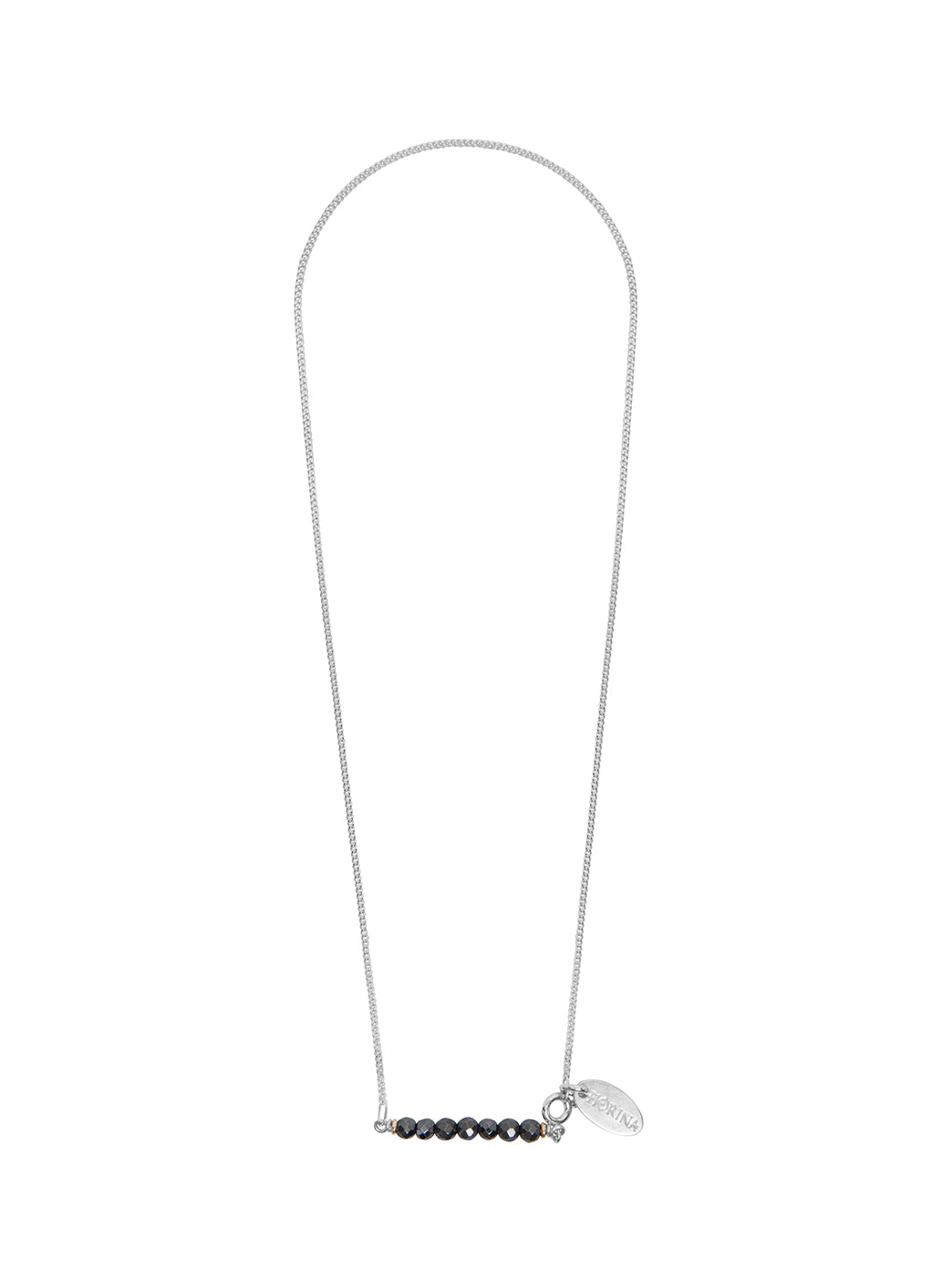 Fiorina Jewellery Silver Friendship Necklace Hematite