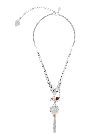 Fiorina Jewellery Graduate Komboloy Necklace Garnet and Gold