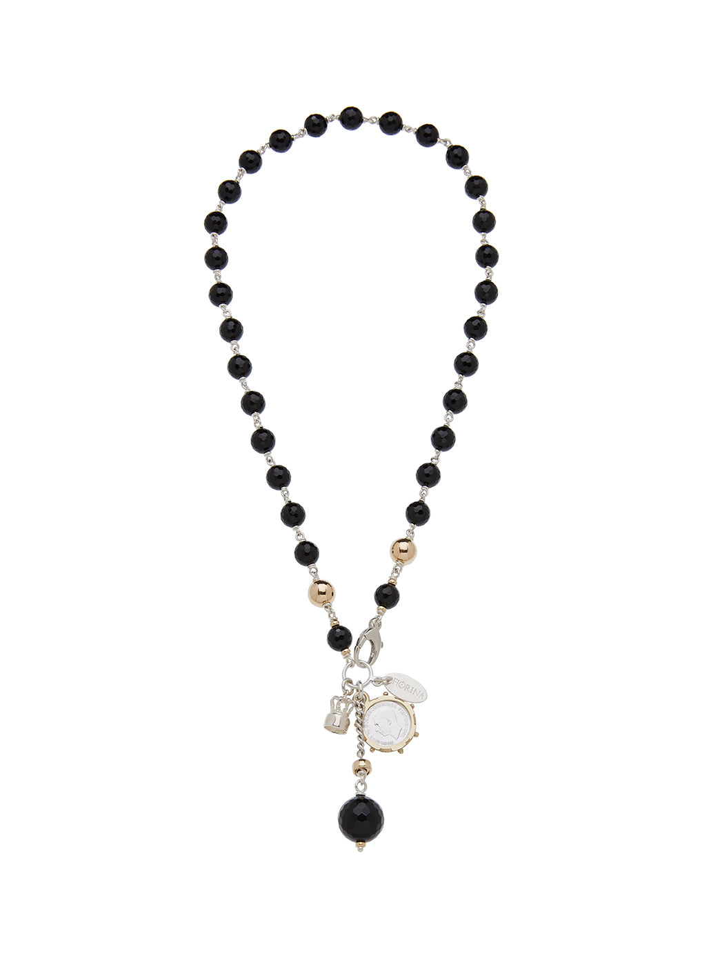 Fiorina Jewellery Pearlina Necklace Black Onyx