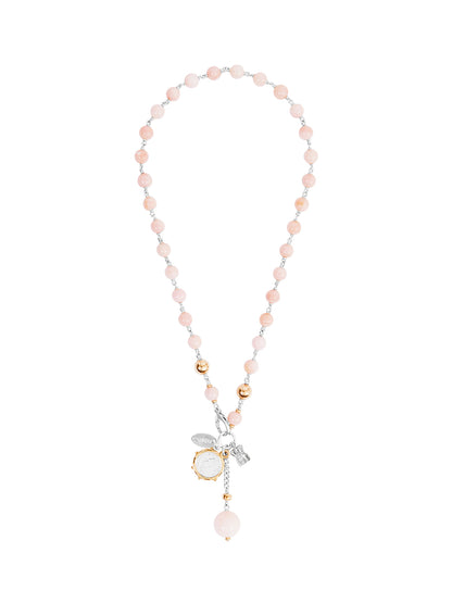 Fiorina Jewellery Pearlina Necklace Pink Opal