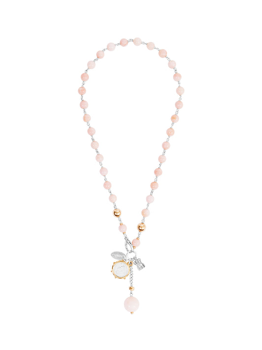 Fiorina Jewellery Pearlina Necklace Pink Opal