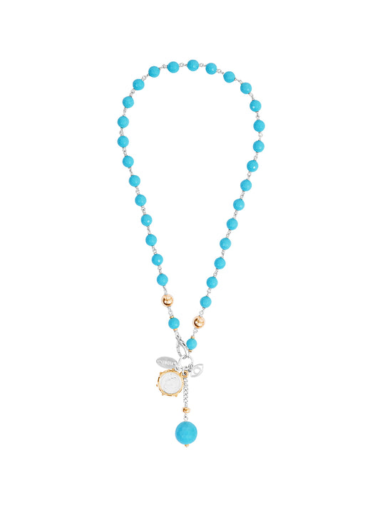 Fiorina Jewellery Pearlina Necklace Turquoise