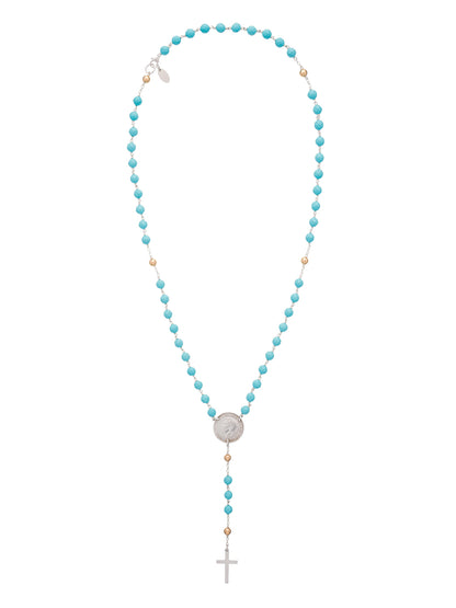 Fiorina Jewellery Rosary Necklace Turquoise