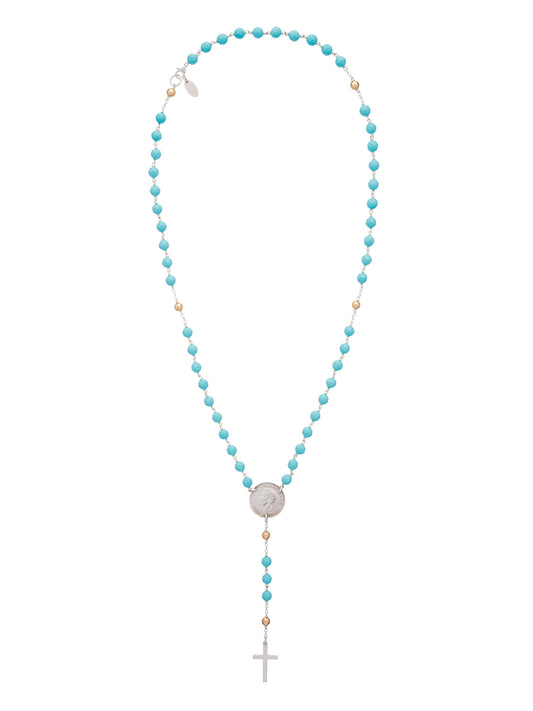 Fiorina Jewellery Rosary Necklace Turquoise