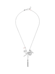 Fiorina Jewellery Simple Charm Necklace Pink Opal