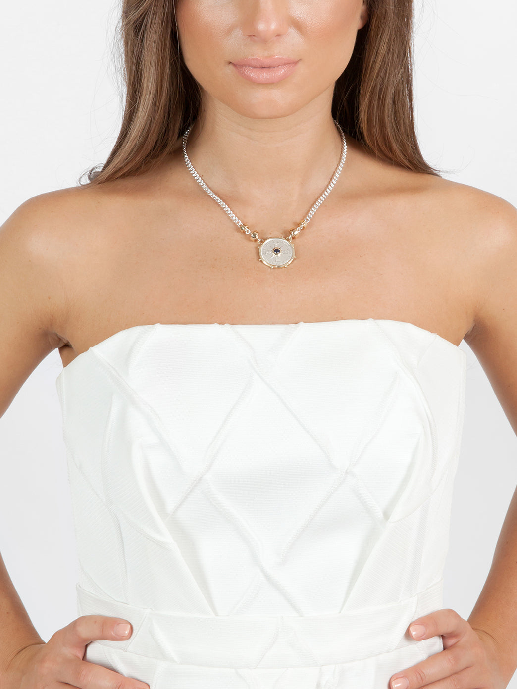 Fiorina Jewellery Jewel Gem Necklace Sapphire Model