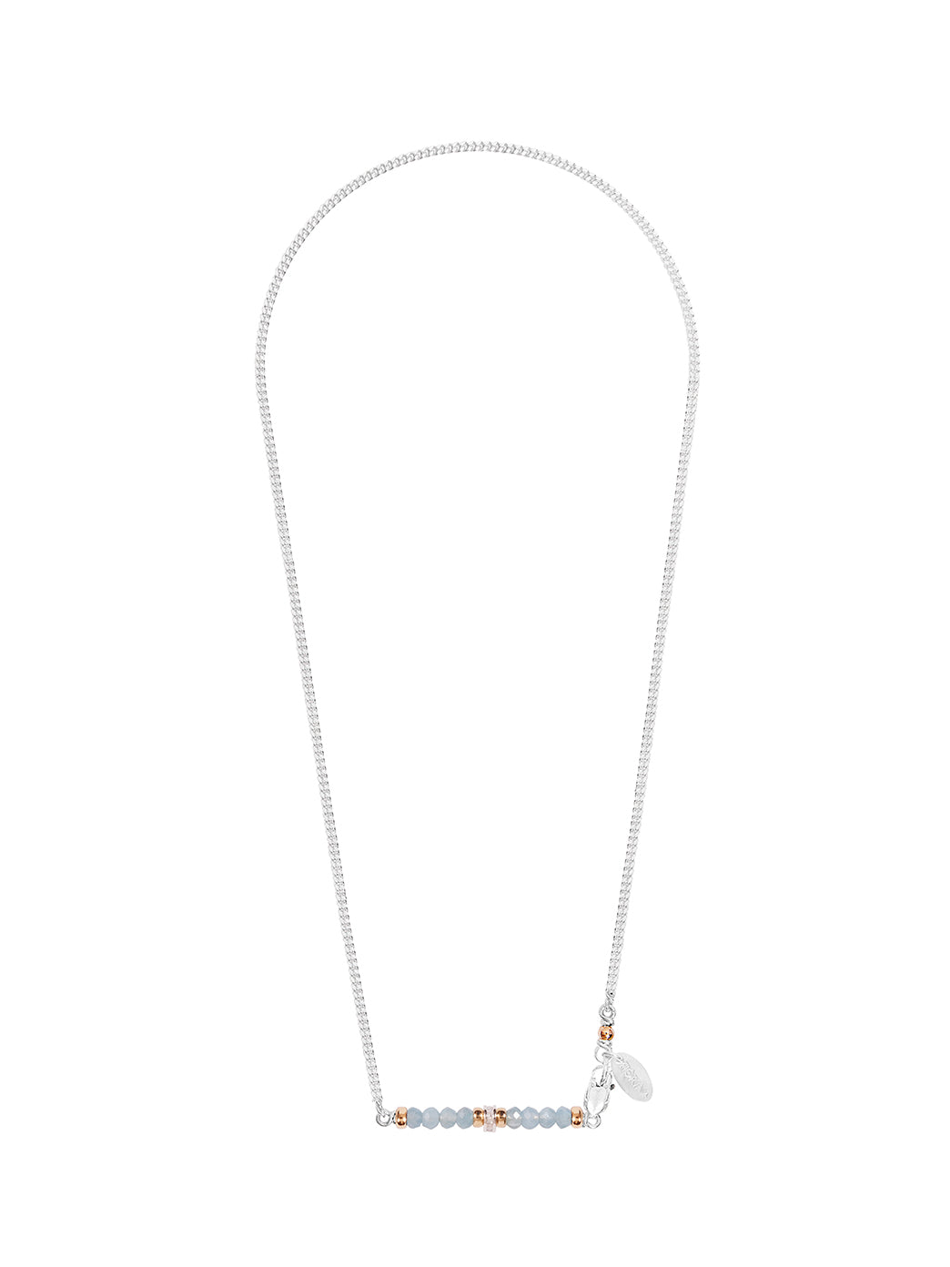 Fiorina Jewellery Silver Romance Necklace Aquamarine