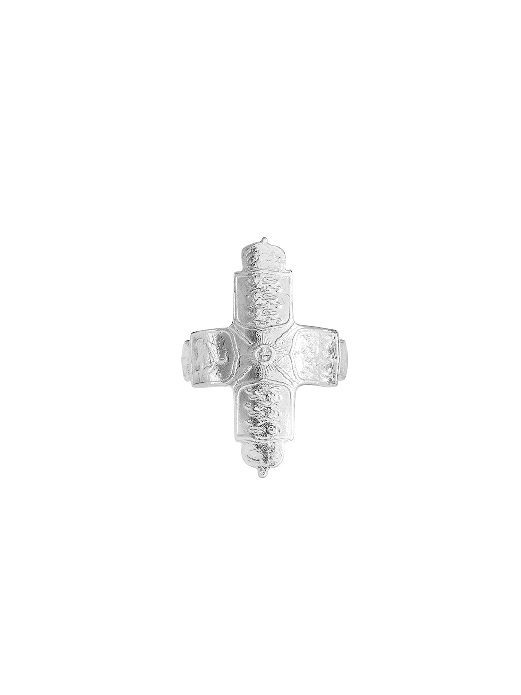 Fiorina Jewellery Coin Cross Ring Large
