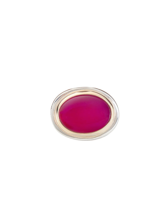 Fiorina Jewellery Bullseye Ring Magenta Agate