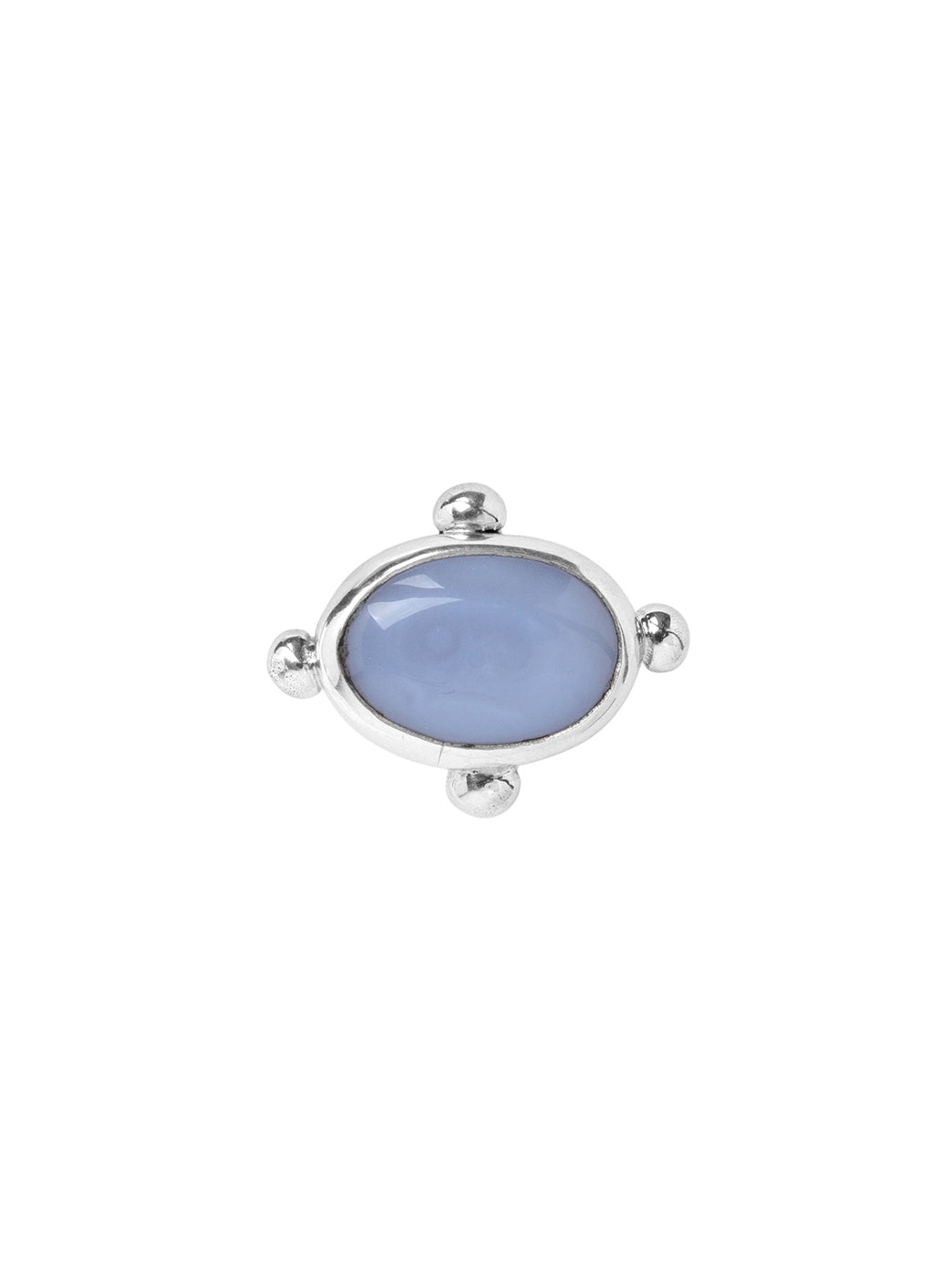 Fiorina Jewellery Small Oval Fishband Ring Chalcedony