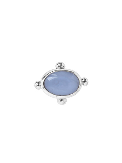 Fiorina Jewellery Small Oval Fishband Ring Chalcedony