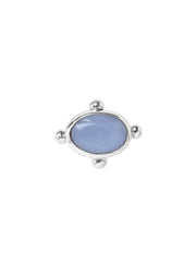 Fiorina Jewellery Small Oval Fishband Ring Chalcedony
