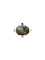 Fiorina Jewellery Small Oval Fishband Ring Labradorite