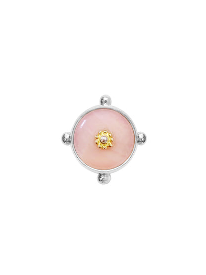 Fiorina Jewellery Fishband Ring Pink Opal