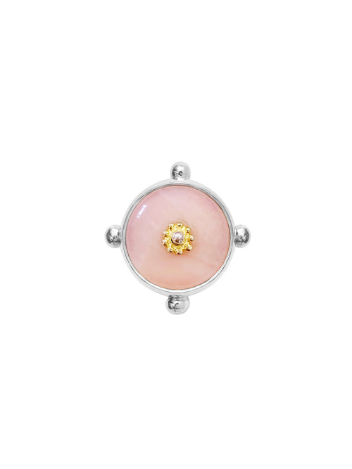 Fiorina Jewellery Fishband Ring Pink Opal