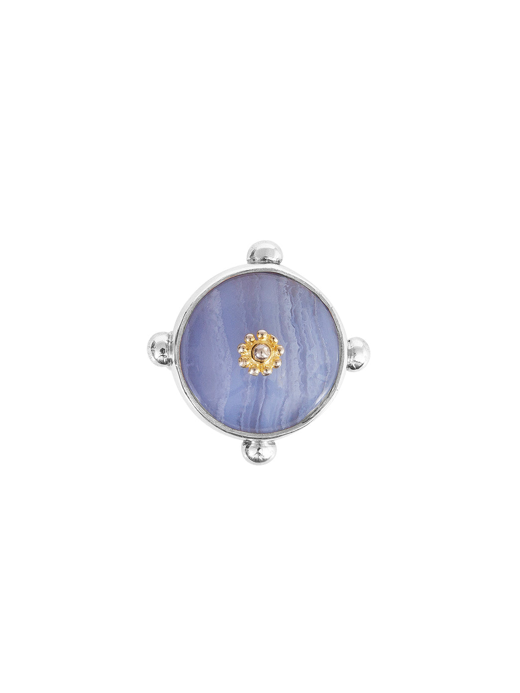 Fiorina Jewellery Round FIshband Ring Chalcedony