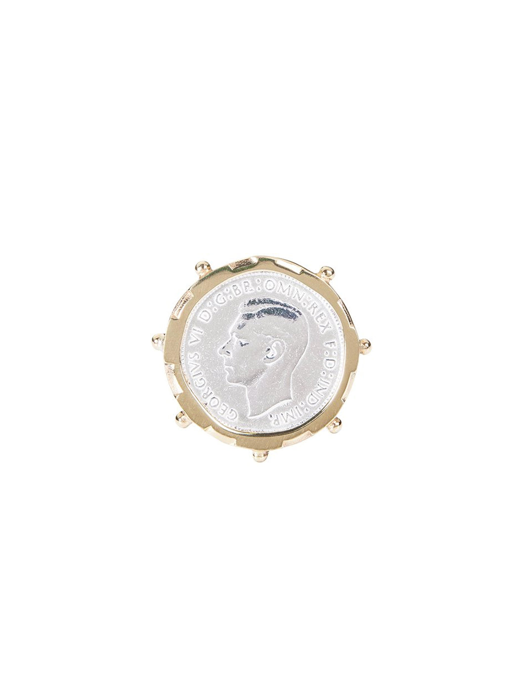 Fiorina Jewellery Gold Encased Shilling Coin Ring
