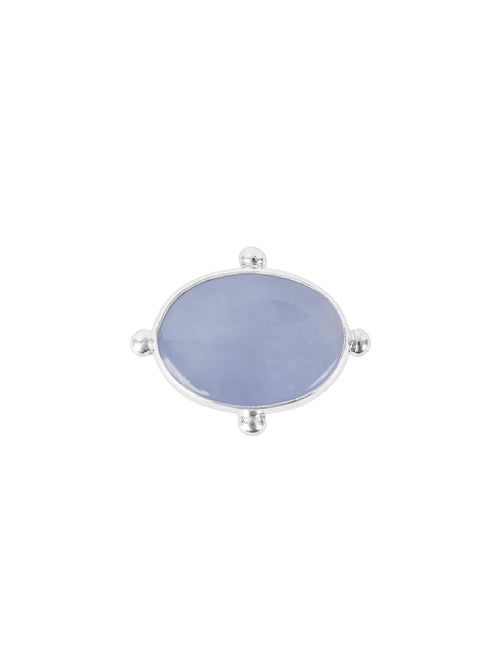 Fiorina Jewellery Large Oval Fishband Ring Chalcedony