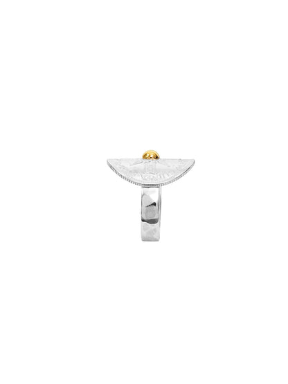 Fiorina Jewellery PNG Bent Coin Ring Side View