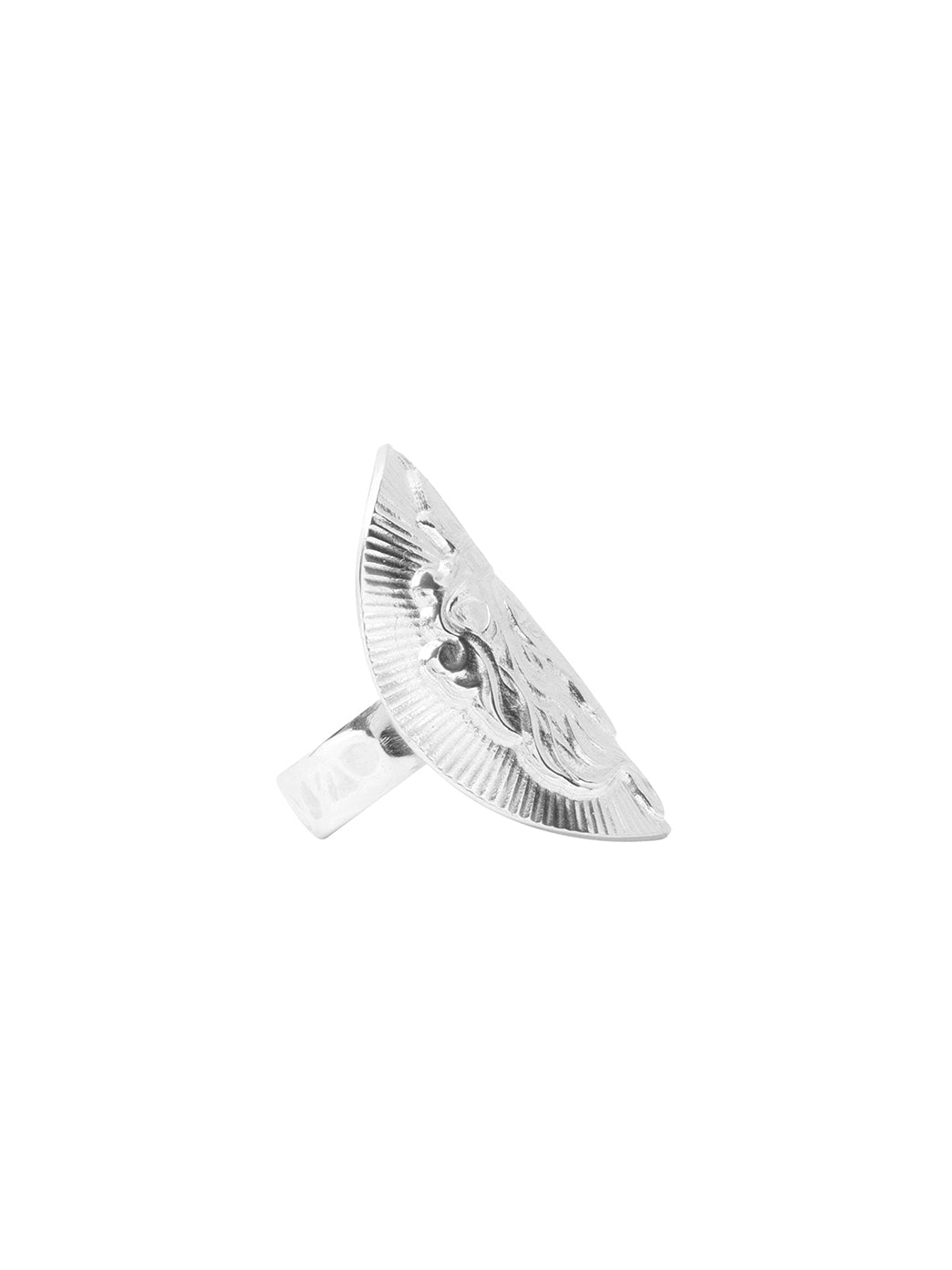 Fiorina Jewellery Leone Bent Coin Ring Side View
