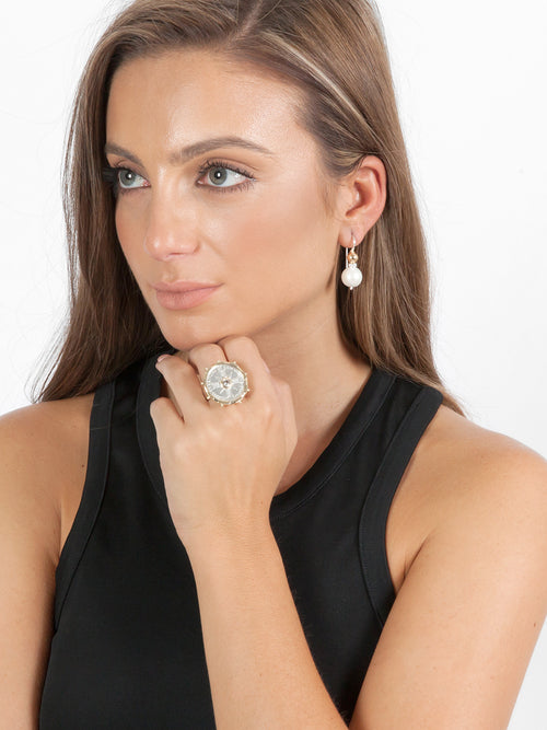 Fiorina Jewellery Jewel Gem Ring Large White Sapphire Model