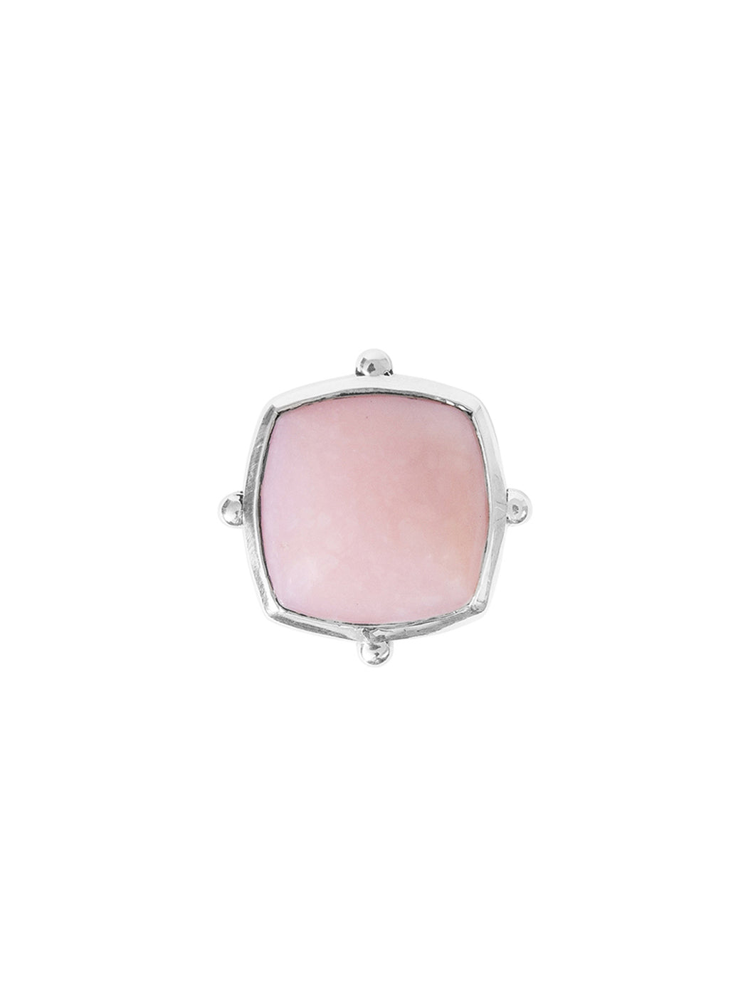Fiorina Jewellery Cushion Cut Fishband Ring Pink Opal