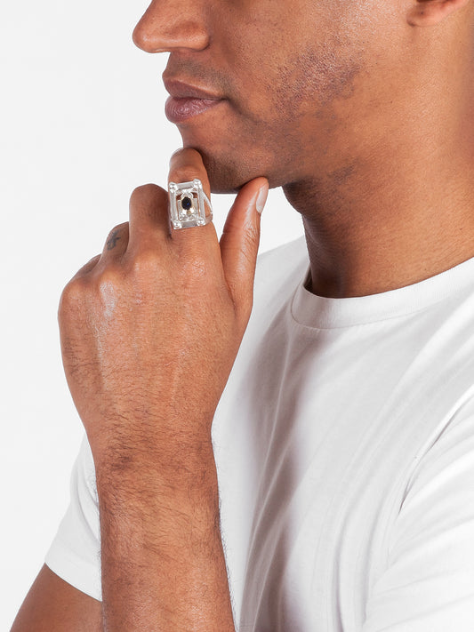 Fiorina Jewellery Mens College Ring Model Side View
