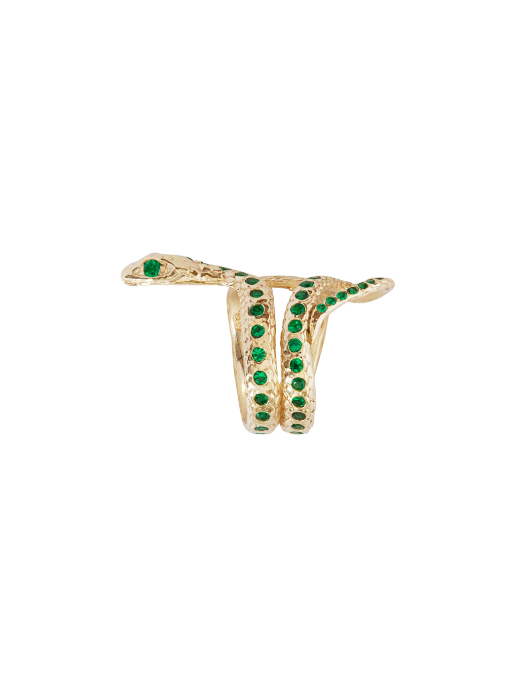 Fiorina Jewellery Gold Ancient Snake Ring Side View