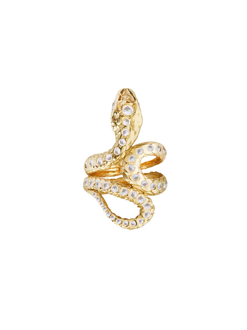 Fiorina Jewellery Gold Ancient Snake Ring White