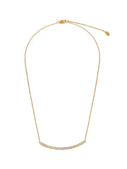 Fiorina Jewellery Gold Arc Necklace White Topaz