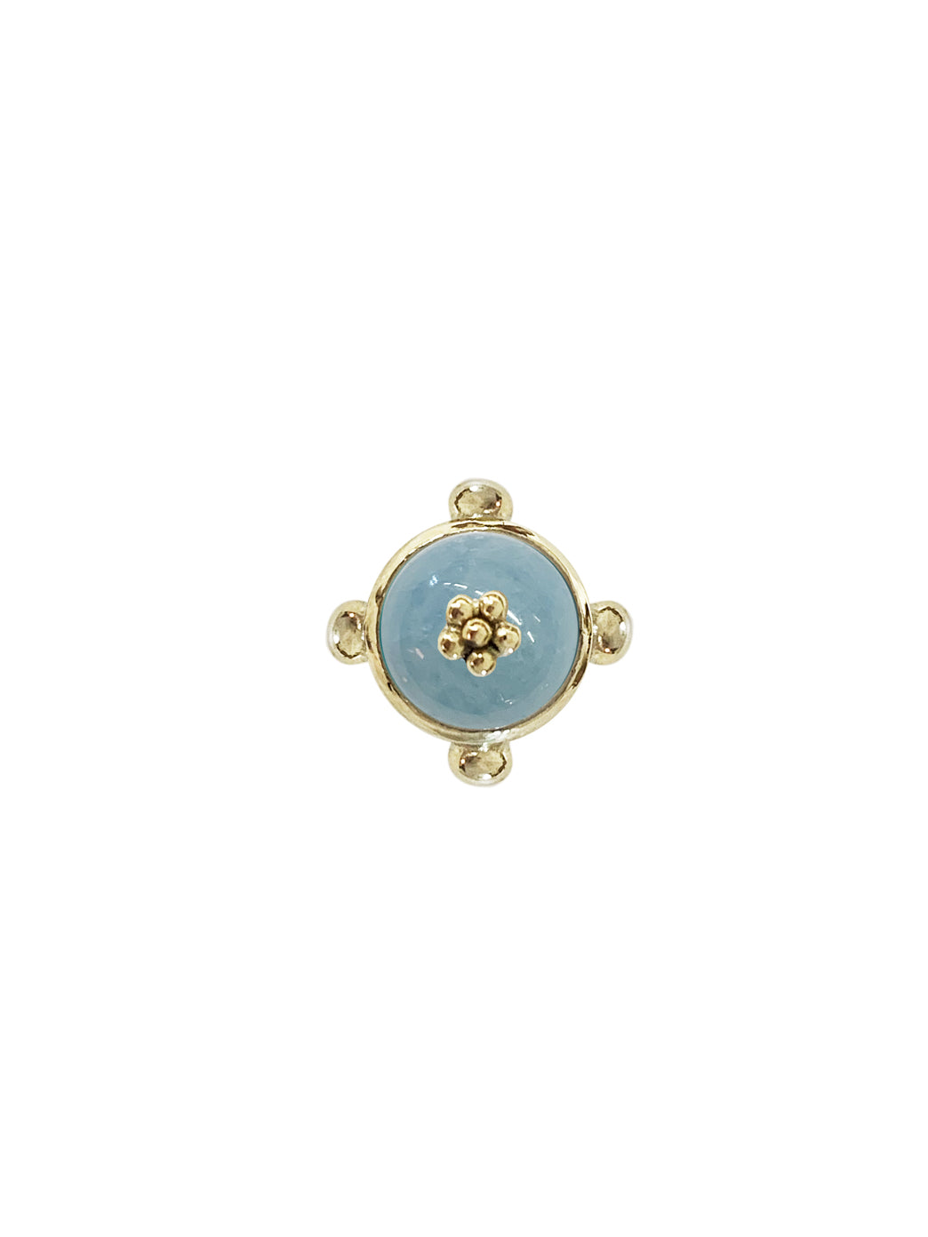 Fiorina Jewellery Gold Athena Pinkie Ring Aquamarine