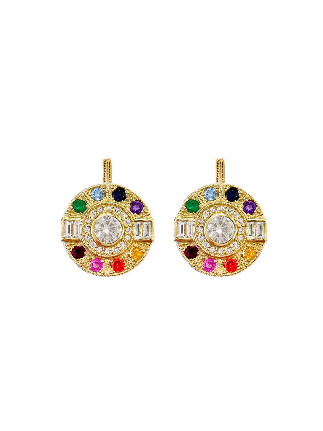 Gold Aztec Earrings