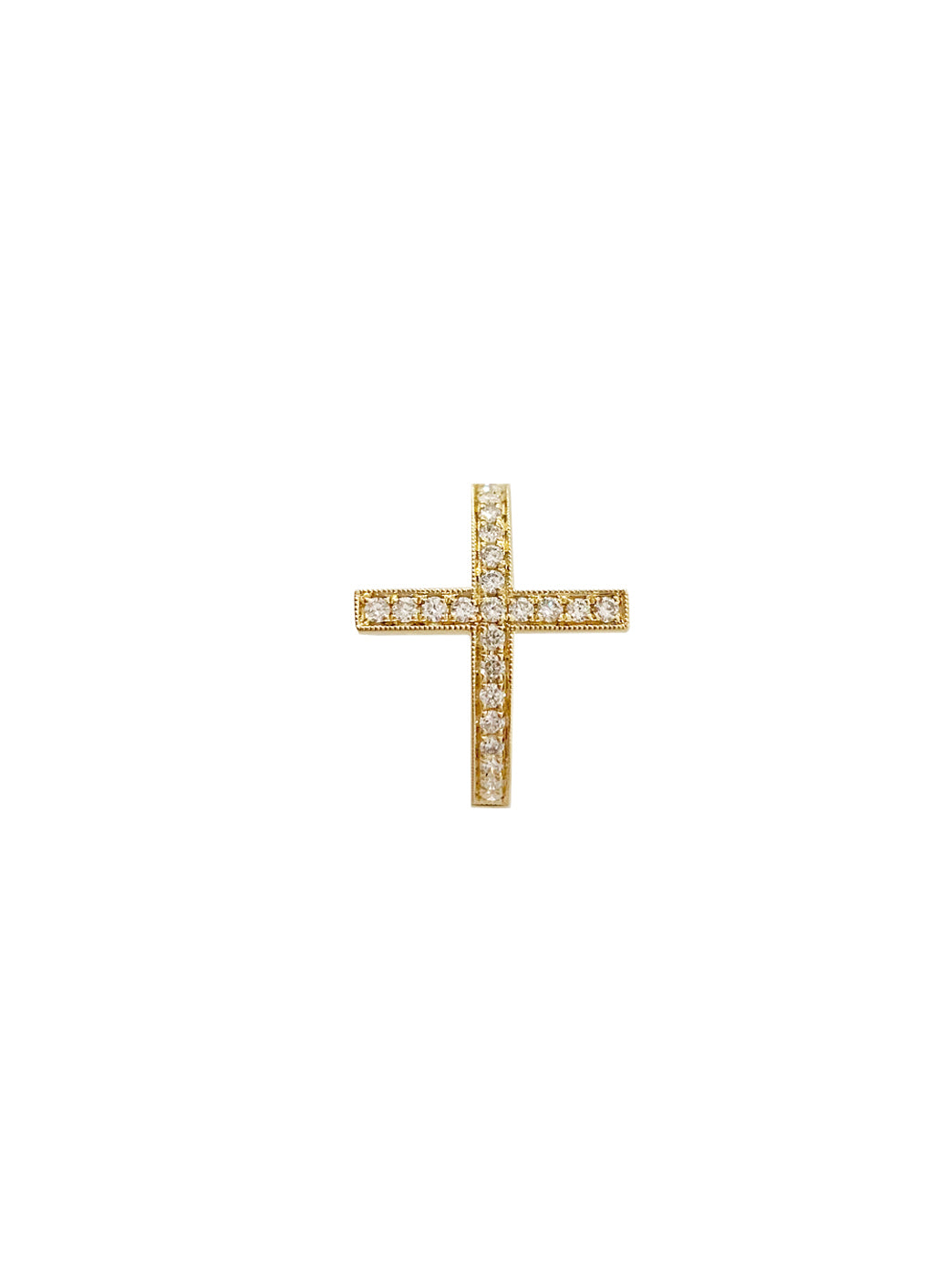 Fiorina Jewellery Gold Diamond Side Cross Ring