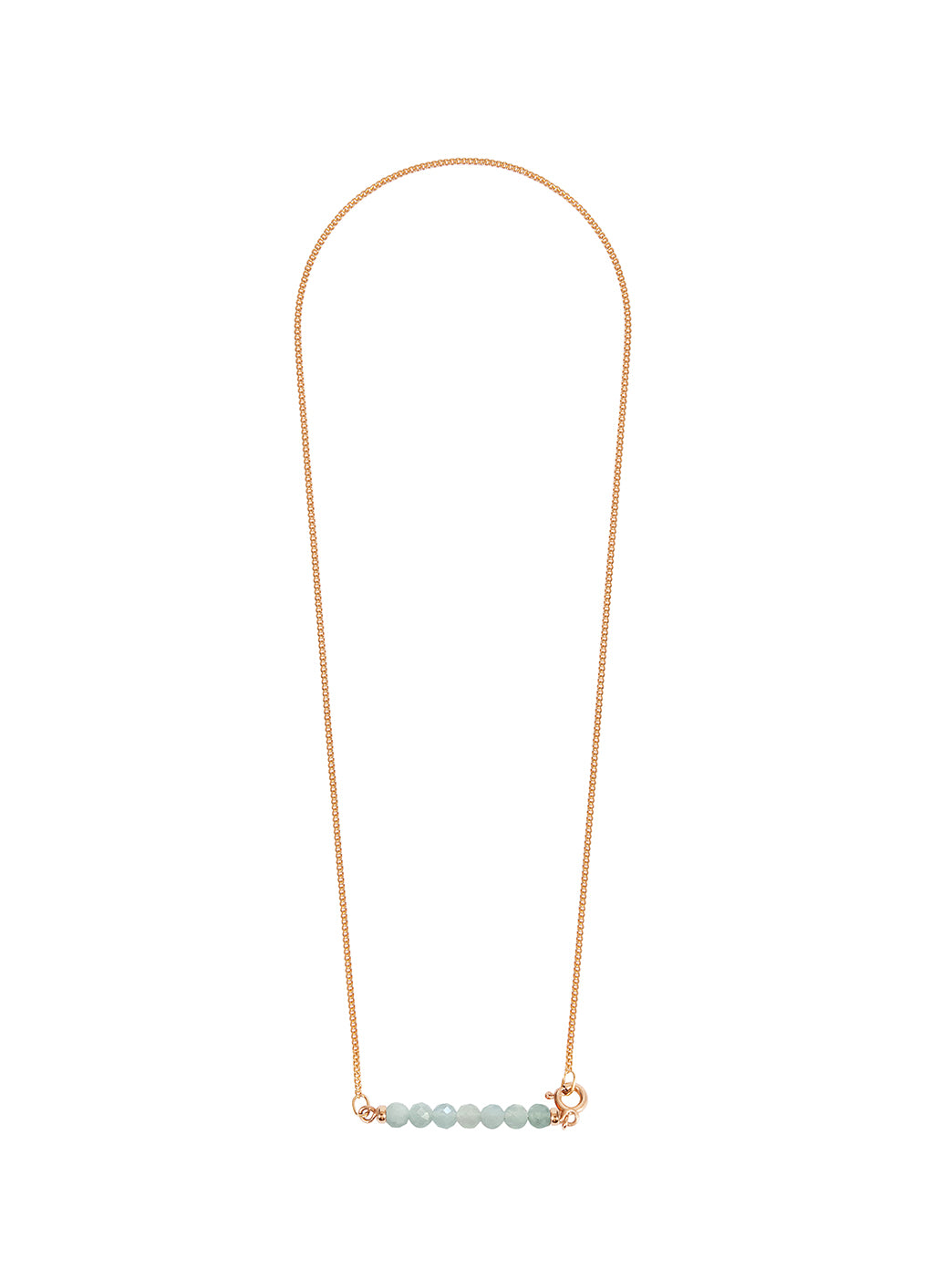 Fiorina Jewellery Gold Friendship Necklace Aquamarine