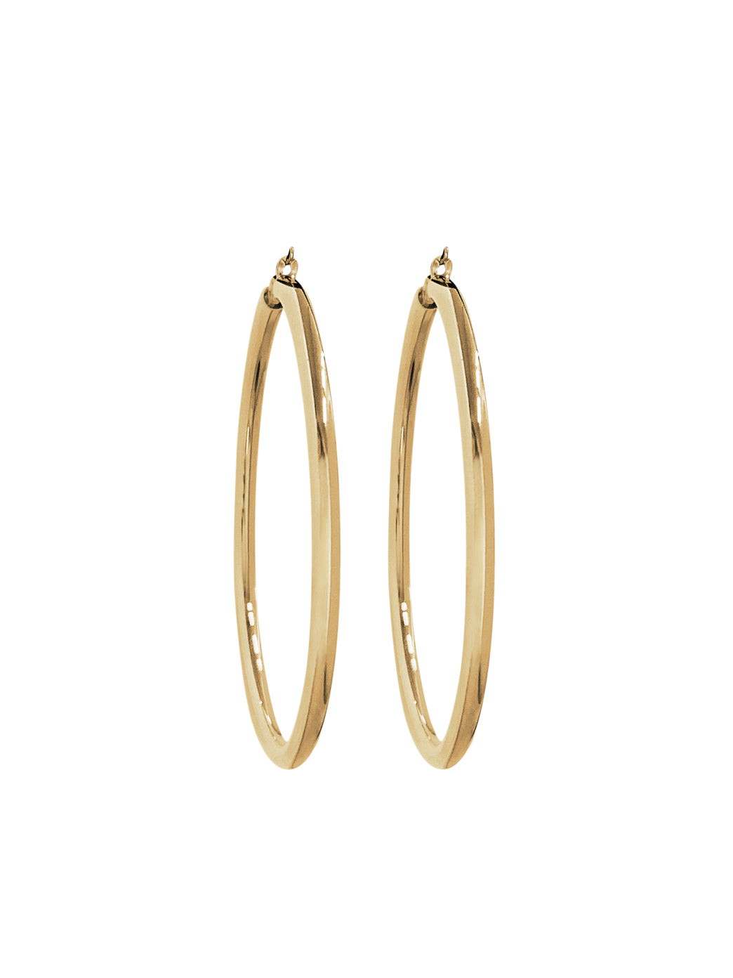 Fiorina Jewellery Gold Hoops Side View