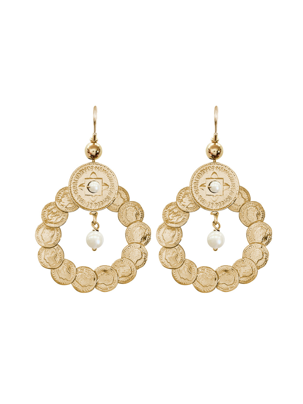 Fiorina Jewellery Gold Messina Earrings Pearls