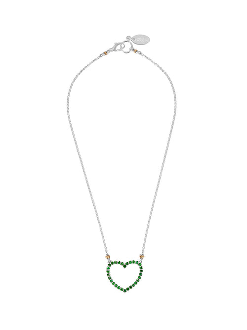 Fiorina Jewellery Heart Love Necklace Emerald