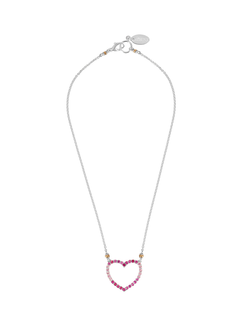 Fiorina Jewellery Heart Love Necklace Pink