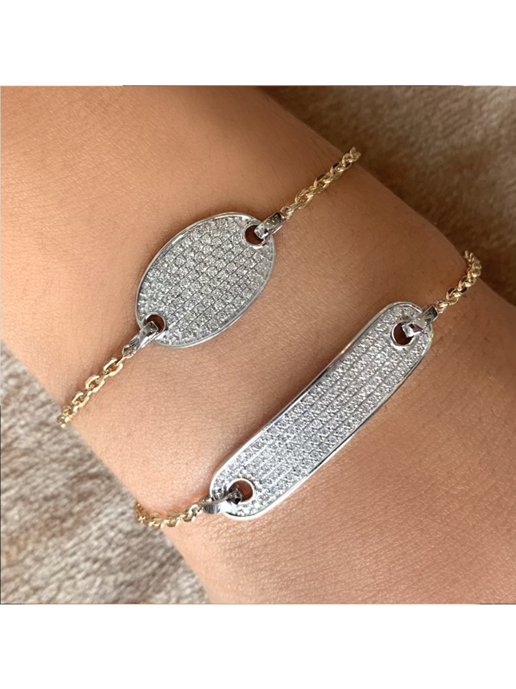 Fiorina Jewellery Gold & Diamond Classic ID Bracelet Model