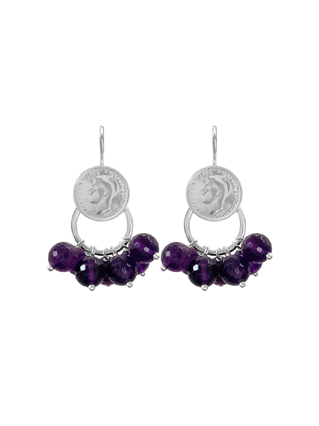 Fiorina Jewellery Jumbo Cha Cha Amethyst Earrings