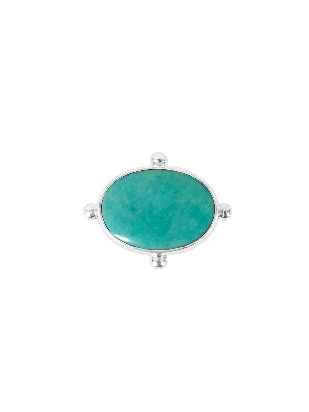 Fiorina Jewellery Large Oval Fishband Ring Amazonite