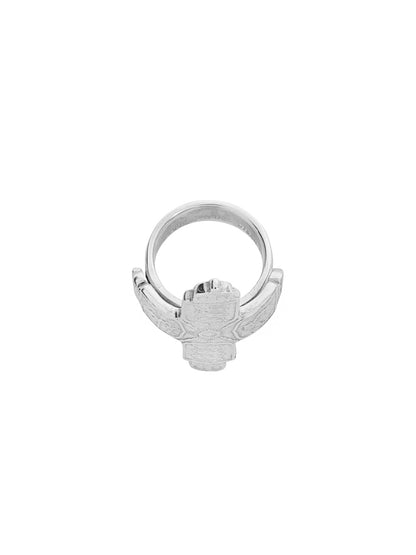 Fiorina Jewellery Large Coin Cross Ring Top View