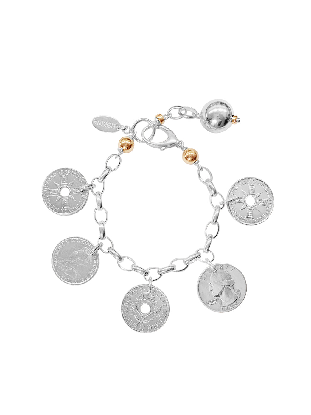 Anniyo Turkish Coin Bracelet for Women Men Turkey's Ancient Coins Banglet  Turk Jewelry Gold and Silver Color #122601