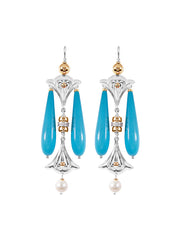 Fiorina Jewellery Lumiere Drop Earrings Turquoise